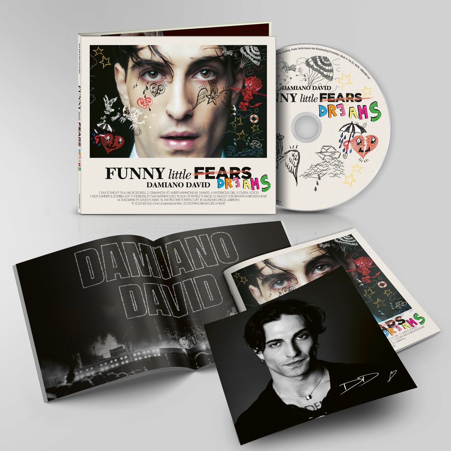 Damiano David - FUNNY little FEARS (DREAMS) – CD signed