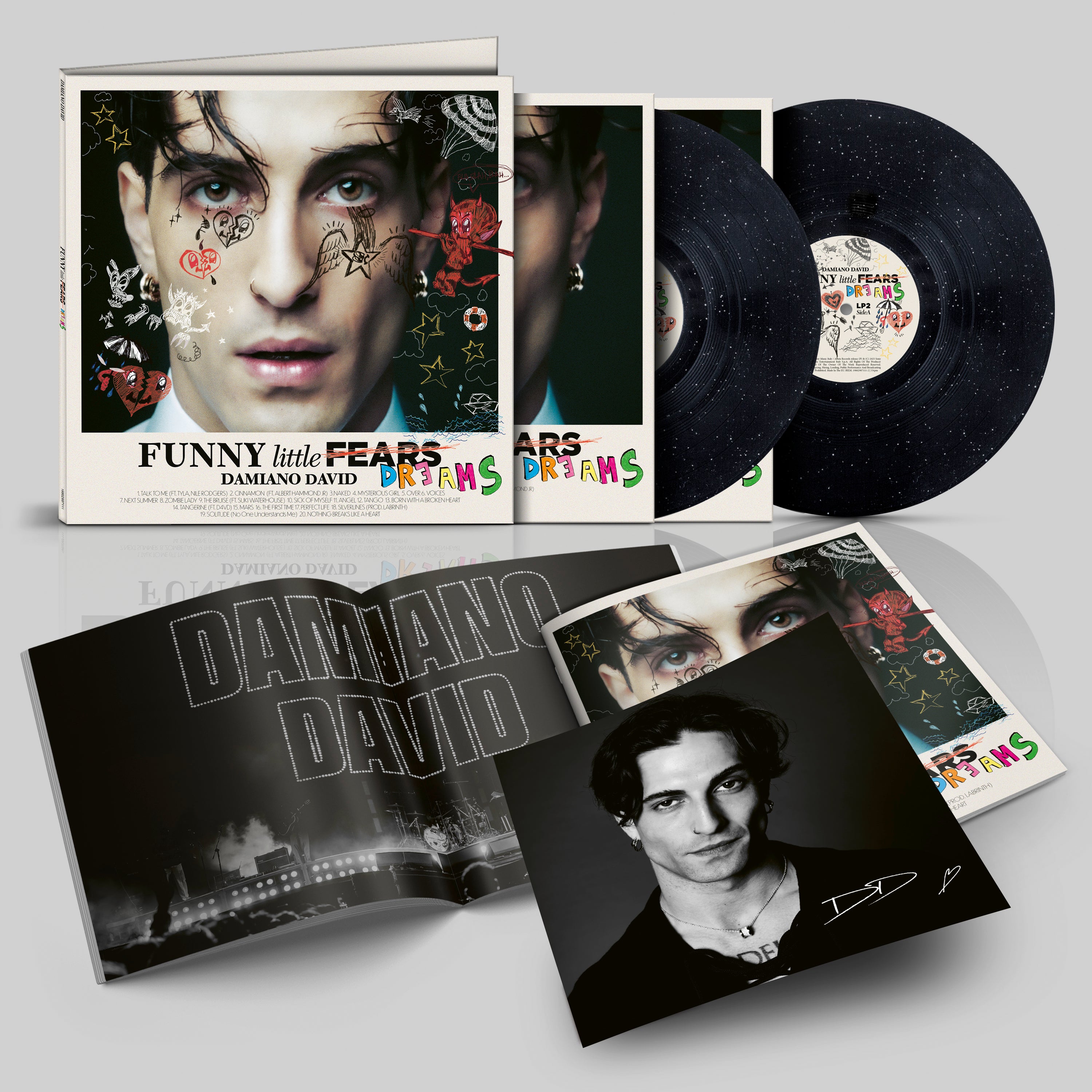 Damiano David - FUNNY little FEARS (DREAMS) - 2LP Sparkle signed